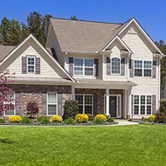 Home With Beautiful Lawn